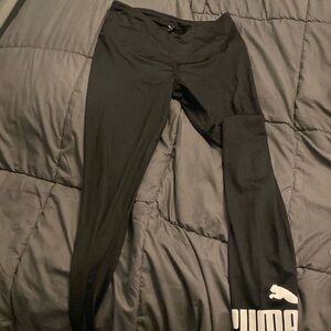 Puma, black large workout pants